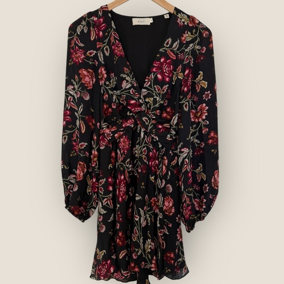 A.L.C. | Floral Wrap Mini Dress | Size 4 - Picture 8 of 10